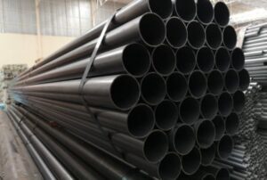 The MS ERW/ GI Pipes stacked as a pile