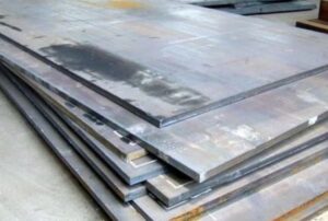 In the image: a group of high-quality mild steel plates for industrial applications
