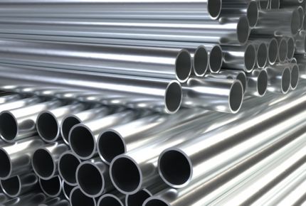 The Alloy Steel Pipes stacked as a pile