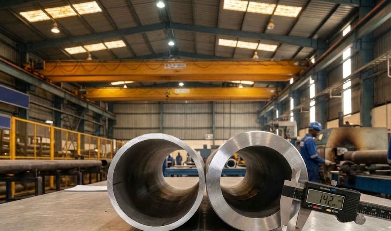 Comparison of SCH 40 and SCH 80 Mild Steel Seamless pipes in Coimbatore warehouse supplied by Black build tech