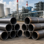 Cross section view of a MS Seamless Pipes in Salem without joints compared to a welded pipe for power plant engineering in Salem.