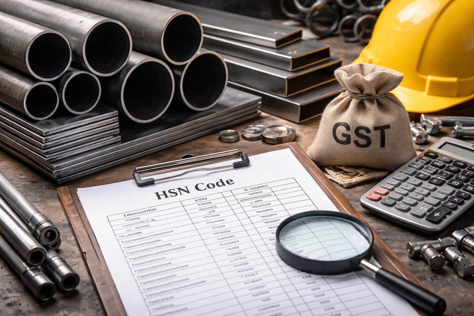 MS seamless pipe HSN code guide for GST filing by Black Buildtech